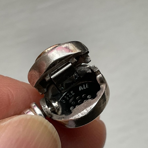 Pandora logo pave’ bracelet silver and 14k gold - Picture 5 of 5